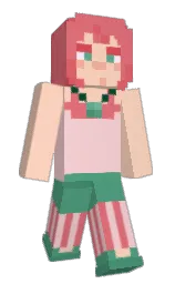 apricot peach and sunglo Minecraft skin — Slim model — first worn by Raining_Cotton