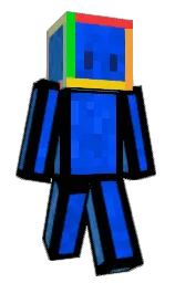 black and blue ribbon Minecraft skin — Slim model
