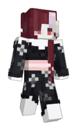 wine berry and shark Minecraft skin — Slim model — first worn by Mirakacip