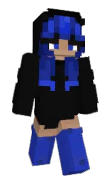cod gray and persian blue Minecraft skin — Slim model — first worn by HNLS