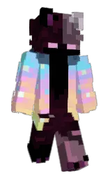 Khirka's Minecraft skin wearing the Aurora cape