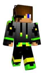 black and saddle brown Minecraft skin — Classic model
