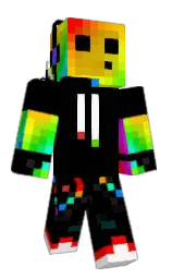 black and white Minecraft skin — Classic model
