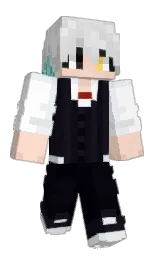 porcelain and white Minecraft skin — Classic model — first worn by ItzAwawa