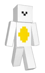 white and science blue Minecraft skin — Classic model