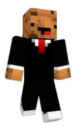 black and white Minecraft skin — Classic model