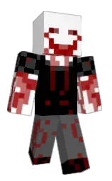 white and black Minecraft skin — Classic model