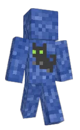 azure and black Minecraft skin — Slim model — first worn by CatAccount