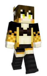 black and citrine white Minecraft skin — Slim model — first worn by Lilosa