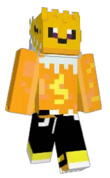 amber and fuel yellow Minecraft skin — Slim model — first worn by TangentDeer6298