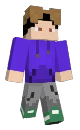 purple heart and wheat Minecraft skin — Slim model