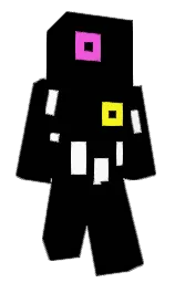 black and white Minecraft skin — Classic model