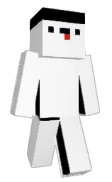 alabaster and black Minecraft skin — Classic model