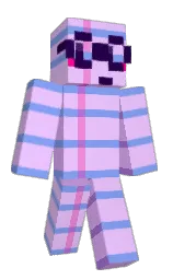 mauve and black Minecraft skin — Classic model