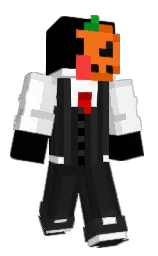 black and white Minecraft skin — Classic model — first worn by Mainalg