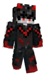 white and black Minecraft skin — Slim model — first worn by luna8888