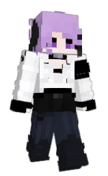 Minecraft-Skin in white und black — Modell: Schmal — zuerst getragen von Kcanekc