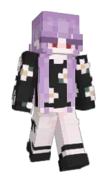 SuzuMonke's Minecraft skin wearing the Aurora cape