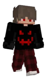 black and aubergine Minecraft skin — Classic model