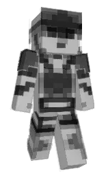 silver and black Minecraft skin — Slim model — first worn by KaizenToo