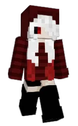 black and maroon oak Minecraft skin — Slim model — first worn by Voidyz_0x0