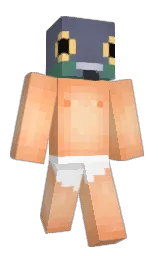 white and storm gray Minecraft skin — Classic model
