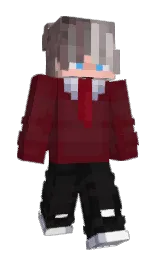 maroon oak and cod gray Minecraft skin — Classic model — first worn by FUEGAMON