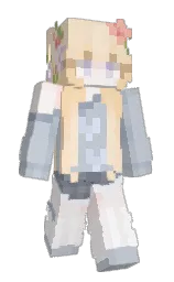 ghost and wheat Minecraft skin — Slim model