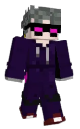 violet and white Minecraft skin — Classic model — first worn by AN1F_