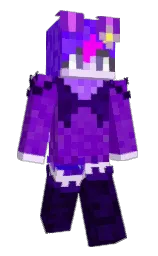 purple and blue chalk Minecraft skin — Slim model — first worn by LilacLychee