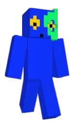 blue and spring green Minecraft skin — Slim model — first worn by MrEP123