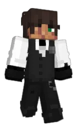 mine shaft and white Minecraft skin — Classic model