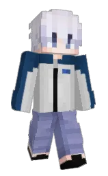 silver and alto Minecraft skin — Classic model — first worn by LiuGe0