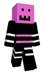 black and persian pink Minecraft skin — Slim model — first worn by kuldepl