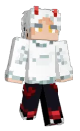 white and cinder Minecraft skin — Classic model