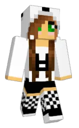 white and black Minecraft skin — Classic model