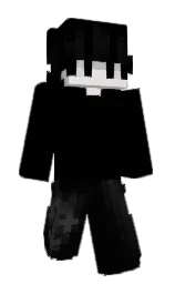 black and cod gray Minecraft skin — Slim model — first worn by specificaly