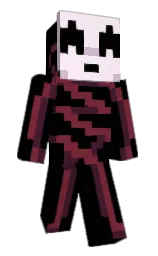 black and wine berry Minecraft skin — Slim model — first worn by SilverSpiritt