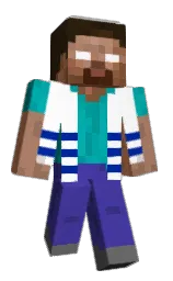 white and bondi blue Minecraft skin — Classic model — first worn by lachameleon