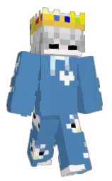 steel blue and white Minecraft skin — Classic model — first worn by jxniX_X