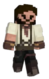 stark white and shark Minecraft skin — Classic model — first worn by ekollon05