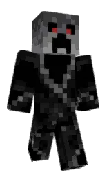 black and cod gray Minecraft skin — Classic model