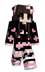 black and cocoa brown Minecraft skin — Slim model