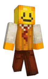 candlelight and web orange Minecraft skin — Classic model