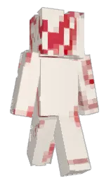 white linen Minecraft skin — Slim model — first worn by mellowy