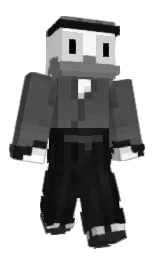 cod gray and white Minecraft skin — Classic model — first worn by SyntaxxMC