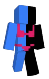 black and dodger blue Minecraft skin — Classic model — first worn by Rusticharb0r