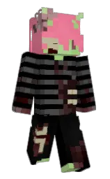 black and froly Minecraft skin — Slim model — first worn by teaiwii