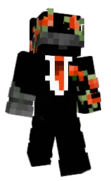 black and cod gray Minecraft skin — Slim model — first worn by Plumpus_