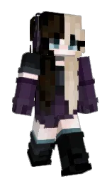 blackcurrant and black Minecraft skin — Slim model — first worn by GauzyWheat